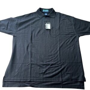 Pine Island Mobil Oil Racing Polo Shirt Embroidered Logo Black XL